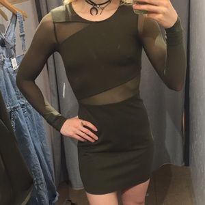 Urban outfitters olive green dress
